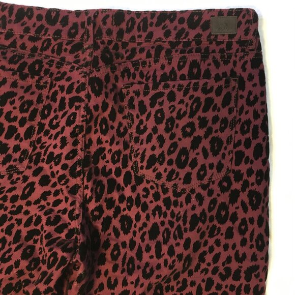 Jordache Jeans Purple Luxe Skinny Cheetah Mid Rise Flocked Black Sz 16 New - Picture 13 of 13